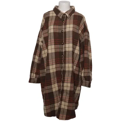 Overshirt (Brown, White, Multicolored) from Shein Curve Polyester
