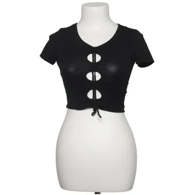 Crop top (Black) from Monki Cotton, Elastane