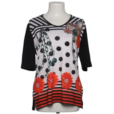 Top (Black, White, Multicolored) from Pompöös Elastane, Polyester, Viscose
