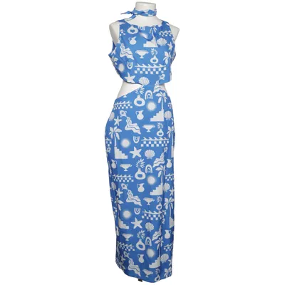 Dress (Blue, White, Multicolored) from F&P Elastane, Polyester