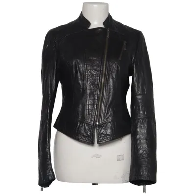Bikerjakke (Sort) fra s.Oliver Læder, Polyester, Viscose
