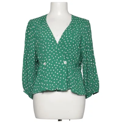 Blouse (Green, White) from Mango
