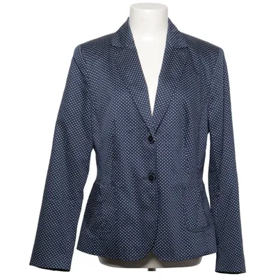 Blazer (Blue, White) from Alba Moda Cotton, Elastane, Polyester