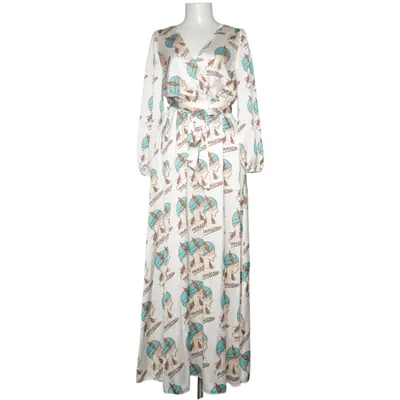 Maxi dress (White, Multicolored) from Remix Polyamide, Viscose