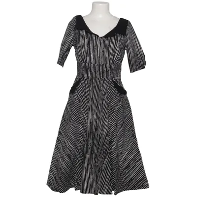 Dress (Black, White) from Hell Bunny Elastane, Polyamide, Polyester, Viscose
