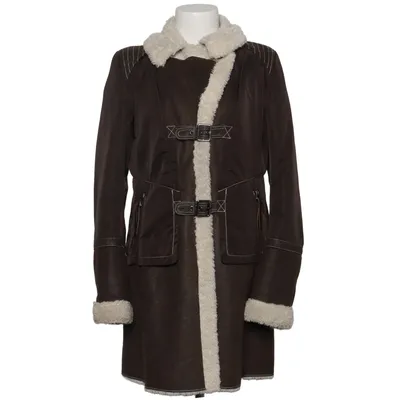 Shearling jacket (Brown, White) from Creenstone Polyester