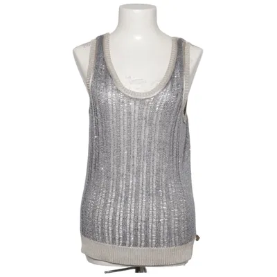 Tank Top (Gray, Beige) from Anna Scott Polyester, Viscose