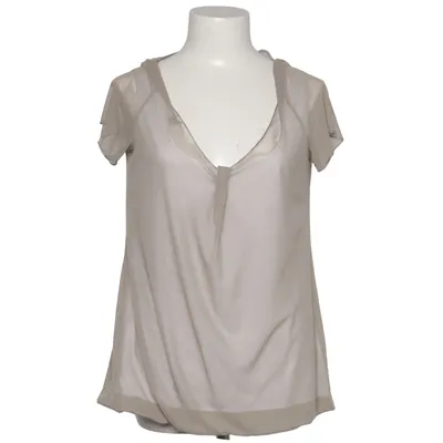Top (Gray, White) from Oui Collection Cotton, Polyester