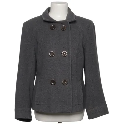 Pea coat (Gray) from Damo Acetate, Cashmere, Polyamide, Wool