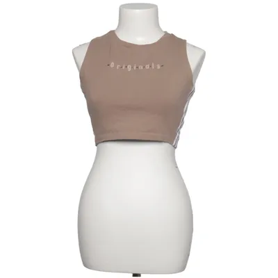 Crop top (Beige, White) from Adidas Originals Cotton, Elastane