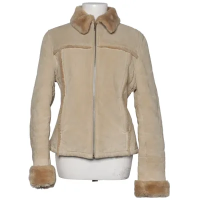 Veste en peau de mouton retournée (Beige) de HRC Acrylique, Cuir