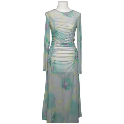 Maxi dress (Green, Multicolored) from Weekday Elastane, Polyester