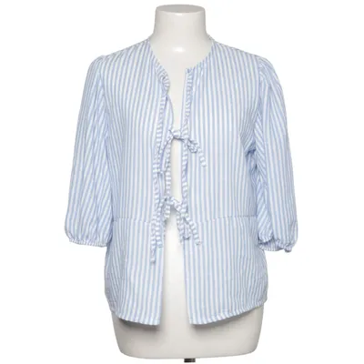 Wikkelblouse (Blauw, Wit) van Impress Linnen, Viscose
