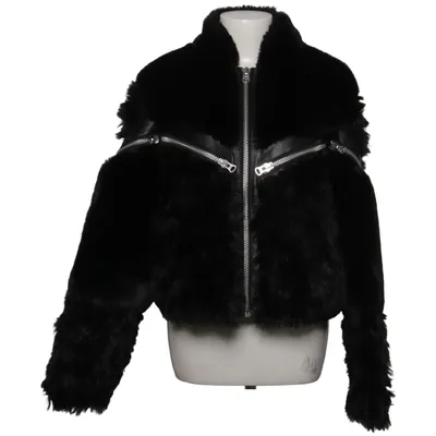 Shearling jacket (Black) from The Kooples Acrylic, Polyester