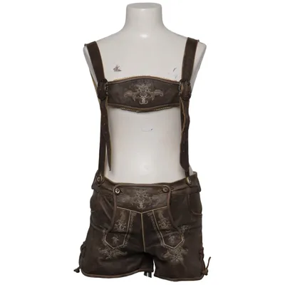Lederhosen (Brown) from Schöneberger Leather, Polyester