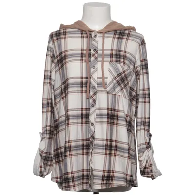 Flanellen overhemd (Wit, Blauw, Beige) van Chicoree Elastaan, Polyester