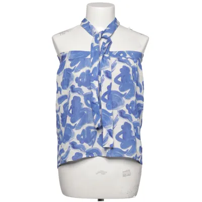 Crop top (Blauw, Wit) van Undress Code Linnen, Viscose