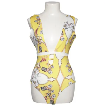 Maillot de bain une pièce (Jaune, Blanc, Multicolore) de New Imperial Coton, Élasthane, Polyester