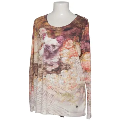 Long sleeve T-shirt (Brown, Multicolored) from Open End Elastane, Polyester, Viscose