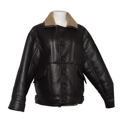 Shearling jacket (Brown, Beige) from Topshop Polyester, Polyurethane