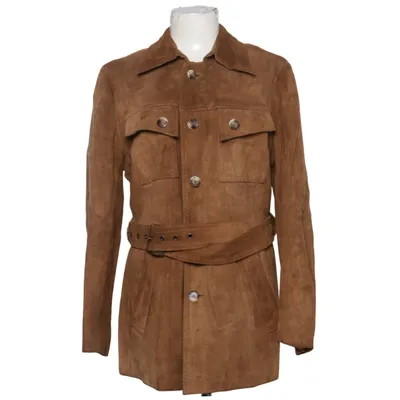 Läderkappa (Brun) från Gulins Skinn, Viskos