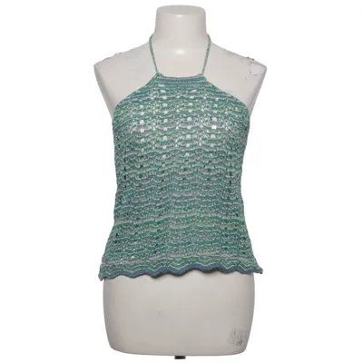 Halter neck top (Green, Blue, Multicolored) from PrettyLittleThing Acrylic, Cotton