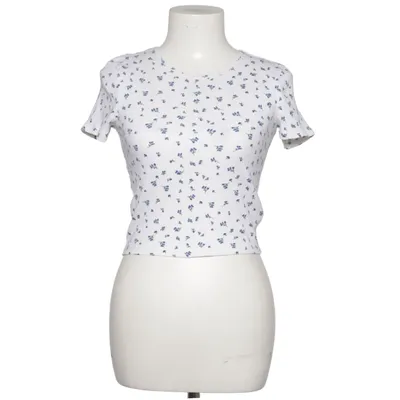 T-shirt (Hvid, Blå) fra Pigalle Bomuld, Elastan
