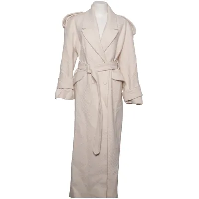 Trench coat (White) from Kaoâ Acrylic, Polyester, Viscose