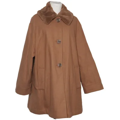 Coat (Beige) from Anne Weyburn Polyester, Wool