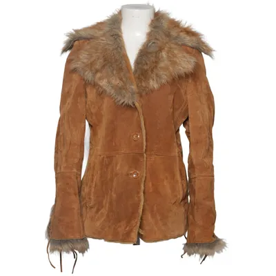 Shearling jacket (Brown) from Kenvelo Acrylic, Leather, Polyester