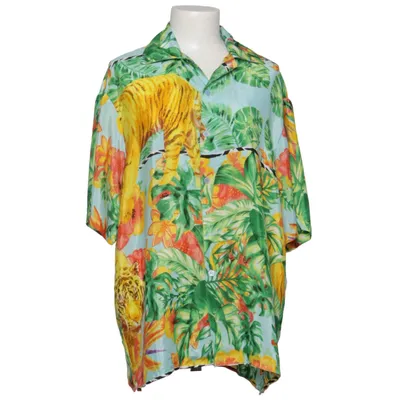 Short sleeve shirt (Green, Yellow, Multicolored) from Antica Sartoria by Giacomo Cinque Polyester