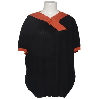 Sweater (Black, Orange) from Unique Vintage Nylon, Polyester, Viscose