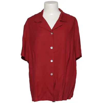 Short sleeve shirt (Red) from Lady Charme Linen, Viscose