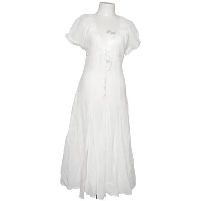 Maxikleid (Weiß) von Zara Baumwolle