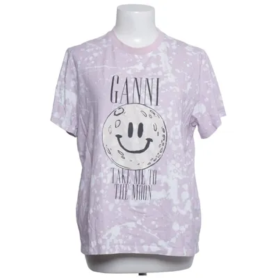 T-shirt (Lilla, Hvid) fra Ganni Økologisk bomuld