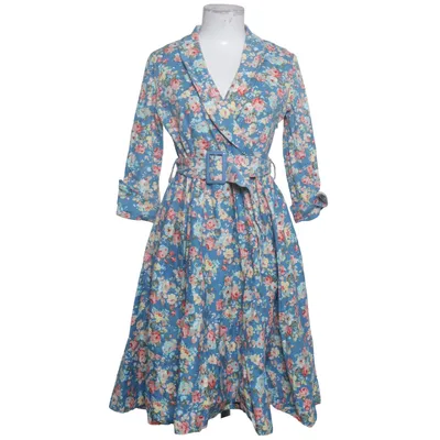 Omlottklänning (Blå, Flerfärgad) från Lindy Bop Bomull, Elastan, Polyester