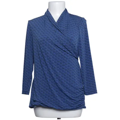 Slå-om bluse (Blå, Sort) fra Chaus Elastan, Polyester