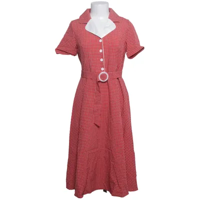 Blusenkleid (Rot, Weiß) Elasthan, Polyester