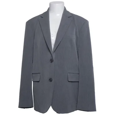 Blazer (Gray) from Djerf Avenue Elastane, Recycled polyester, Viscose