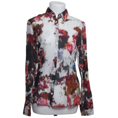Bluse (Hvid, Flerfarvet) fra Hugo Boss Bomuld, Silke