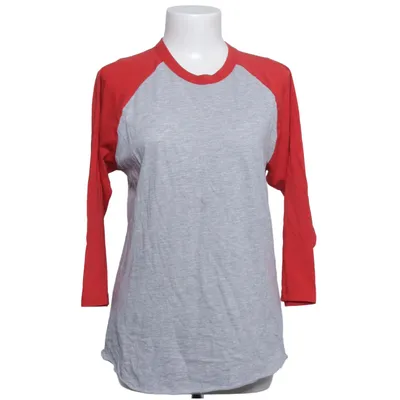 Baseballtrøje (Grå, Rød) fra American Apparel