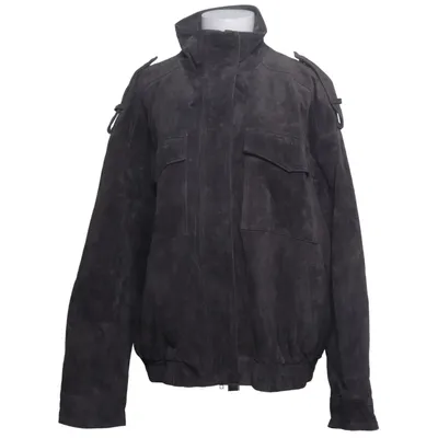 Leather jacket (Gray) from Zara Leather Collection Leather