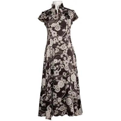 Cheongsam (Brun, Vit) från Sh Collection