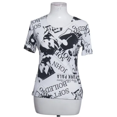 T-shirt (Svart, Vit) från Alison Elastan, Polyester