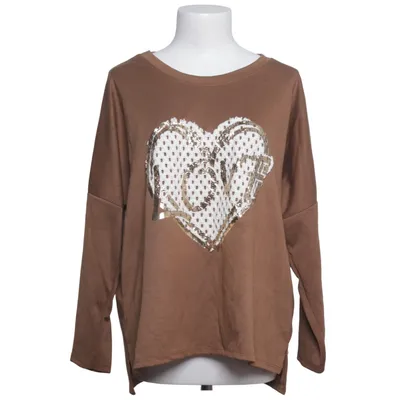Langærmet t-shirt (Brun) fra Moda Italia Elastan, Polyester, Viscose