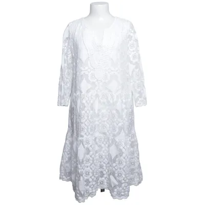 Dress (White) from Hallhuber Cotton, Polyamide, Viscose