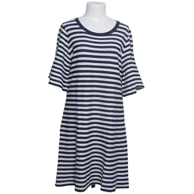 Robe (Bleu, Blanc) de UNQ Polyamide, Viscose