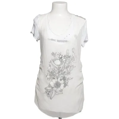 Top (White, Gray) from Oui Set Silk, Viscose