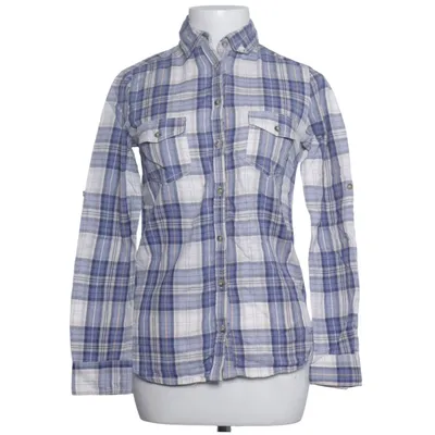 Flannel skjorte (Blå, Hvid) fra Mango Casualwear Bomuld