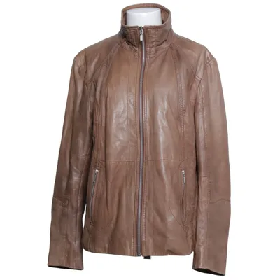 Läderjacka (Brun) från Saki Skinn, Polyester